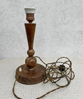 Art Deco Table Lamp | Vintage White Opaline Mushroom Glass | Restored Solid Wood | Fully Rewired | Bauhaus Style