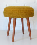 Vintage Space Age Stool: Mid Century Ottoman, Yugoslavia 1960s
