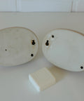 Vintage Bathroom Wall Accessory Set | 1980s Yugoslavia | Beige Cappuccino Ceramics | Retro Towel Holder | Soap Dishes | Toothbrush Holder