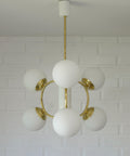 Vintage Sputnik Chandelier: MCM Space Age Pendant Light, Yugoslavia 1970s