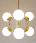 Vintage Sputnik Chandelier: MCM Space Age Pendant Light, Yugoslavia 1970s