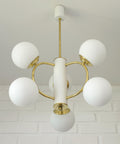 Vintage Sputnik Chandelier: MCM Space Age Pendant Light, Yugoslavia 1970s