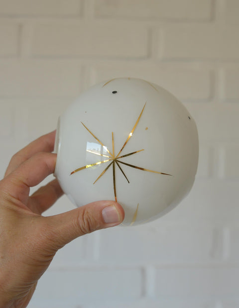 Vintage Bedside Lamp / Desk Lighting / Table Light / Space Age / Yugoslavia 1950's / Restored MCM Light Fixture / Star Pattern Glass