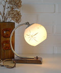 Vintage Bedside Lamp / Desk Lighting / Table Light / Space Age / Yugoslavia 1950's / Restored MCM Light Fixture / Star Pattern Glass