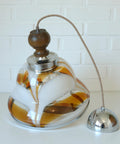 Vintage Murano Style Pendant Light | Hand-Blown Opaline Glass | Mazzega Style | Mid-Century Modern | Restored Yugoslav Chandelier