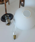 Vintage Solid Copper Sputnik Chandelier | 5 Globe Opaline Glass Pendant Light | Mid Century Modern Spider Ceiling Lamp | Yugoslavia 1970s
