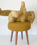 Vintage Space Age Stool: Mid Century Ottoman, Yugoslavia 1960s
