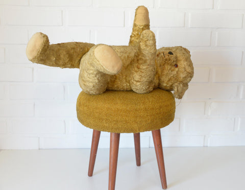 Vintage Space Age Stool: Mid Century Ottoman, Yugoslavia 1960s