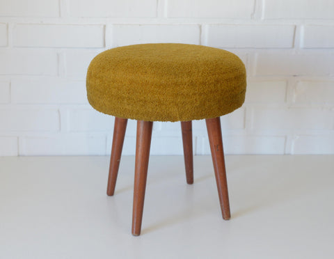 Vintage Space Age Stool: Mid Century Ottoman, Yugoslavia 1960s