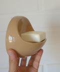 Vintage Bathroom Wall Accessory Set | 1980s Yugoslavia | Beige Cappuccino Ceramics | Retro Towel Holder | Soap Dishes | Toothbrush Holder