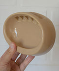 Vintage Bathroom Wall Accessory Set | 1980s Yugoslavia | Beige Cappuccino Ceramics | Retro Towel Holder | Soap Dishes | Toothbrush Holder