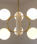 Vintage Sputnik Chandelier: MCM Space Age Pendant Light, Yugoslavia 1970s