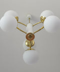 Vintage Sputnik Chandelier: MCM Space Age Pendant Light, Yugoslavia 1970s