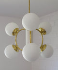 Vintage Sputnik Chandelier: MCM Space Age Pendant Light, Yugoslavia 1970s