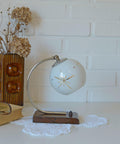 Vintage Bedside Lamp / Desk Lighting / Table Light / Space Age / Yugoslavia 1950's / Restored MCM Light Fixture / Star Pattern Glass