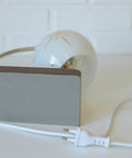 Vintage Bedside Lamp / Desk Lighting / Table Light / Space Age / Yugoslavia 1950's / Restored MCM Light Fixture / Star Pattern Glass