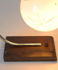 Vintage Bedside Lamp / Desk Lighting / Table Light / Space Age / Yugoslavia 1950's / Restored MCM Light Fixture / Star Pattern Glass