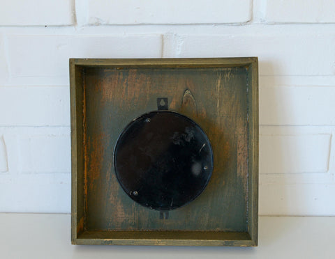 Vintage Tulip Mid-Century Mechanical Wall Clock – 1950s/60s – Wooden Case & Aluminum Details - Wall Decor