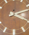 Vintage Tulip Mid-Century Mechanical Wall Clock – 1950s/60s – Wooden Case & Aluminum Details - Wall Decor