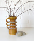 Vintage HERKO Ceramic Vase / Brutalist Mid Century Pottery / Yugoslavia 1970s / Sculptural Fat Lava Vase