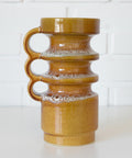Vintage HERKO Ceramic Vase / Brutalist Mid Century Pottery / Yugoslavia 1970s / Sculptural Fat Lava Vase