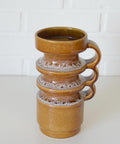 Vintage HERKO Ceramic Vase / Brutalist Mid Century Pottery / Yugoslavia 1970s / Sculptural Fat Lava Vase