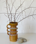 Vintage HERKO Ceramic Vase / Brutalist Mid Century Pottery / Yugoslavia 1970s / Sculptural Fat Lava Vase