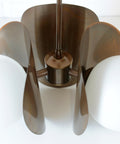 Vintage Pendant Light / Copper Sputnik / Mid Century Modern /MCM Chandelier / Space Age / Brutalist Ceiling Light