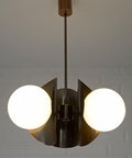 Vintage Pendant Light / Copper Sputnik / Mid Century Modern /MCM Chandelier / Space Age / Brutalist Ceiling Light