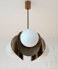 Vintage Pendant Light / Copper Sputnik / Mid Century Modern /MCM Chandelier / Space Age / Brutalist Ceiling Light