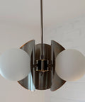 Vintage Pendant Light / Copper Sputnik / Mid Century Modern /MCM Chandelier / Space Age / Brutalist Ceiling Light