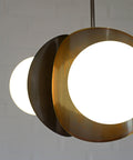 Vintage Pendant Light / Copper Sputnik / Mid Century Modern /MCM Chandelier / Space Age / Brutalist Ceiling Light