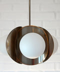Vintage Pendant Light / Copper Sputnik / Mid Century Modern /MCM Chandelier / Space Age / Brutalist Ceiling Light