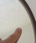 Vintage 1970s Round Wall Mirror / Attributed to Allibert / Smoked Brown Plastic / Space Age Bathroom Mirror