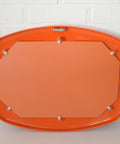 Rare 1970s Orange Space Age Mirror | Large Vintage Pop Art Wall Mirror | Yugoslavian Design | Horizontal or Vertical
