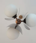 Vintage Pendant Light / Copper Sputnik / Mid Century Modern /MCM Chandelier / Space Age / Brutalist Ceiling Light