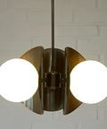 Vintage Pendant Light / Copper Sputnik / Mid Century Modern /MCM Chandelier / Space Age / Brutalist Ceiling Light