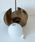 Vintage Pendant Light / Copper Sputnik / Mid Century Modern /MCM Chandelier / Space Age / Brutalist Ceiling Light