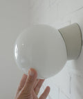 Pair of Vintage Yugoslav Globe Sconces, Mid-Century Modern Flush Mount Lights