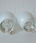 Pair of Vintage Yugoslav Globe Sconces, Mid-Century Modern Flush Mount Lights