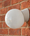 Pair of Vintage Yugoslav Globe Sconces, Mid-Century Modern Flush Mount Lights