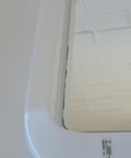 Square Mirror with Shelf / Vintage White Plastic Furniture / Space Age / Wall Mirror / Yugoslavia 1970s
