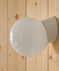 Pair of Vintage Yugoslav Globe Sconces, Mid-Century Modern Flush Mount Lights