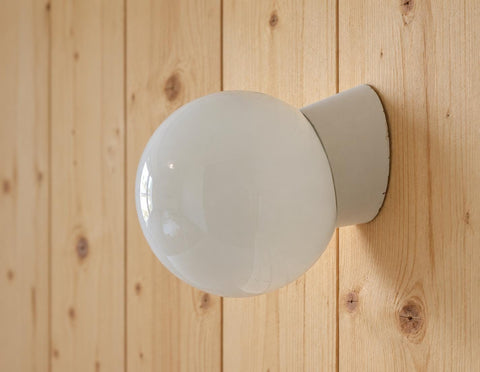 Pair of Vintage Yugoslav Globe Sconces, Mid-Century Modern Flush Mount Lights