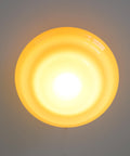 Antique Glass Ceiling Light, 100-Year-Old Hand-Blown Art Deco Shade with Copper Base