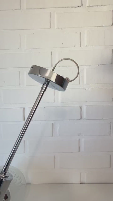 Vintage Murano Glass Pendant Lamp / Minimalist Mazzega Sputnik Chandelier / Mid Century Modern Lighting