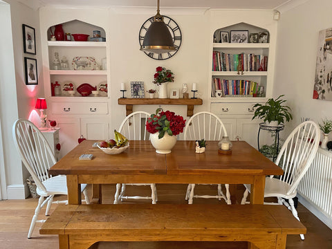 Restored Oak Windsor Dining Chair: Mid-Century Farmhouse Accent